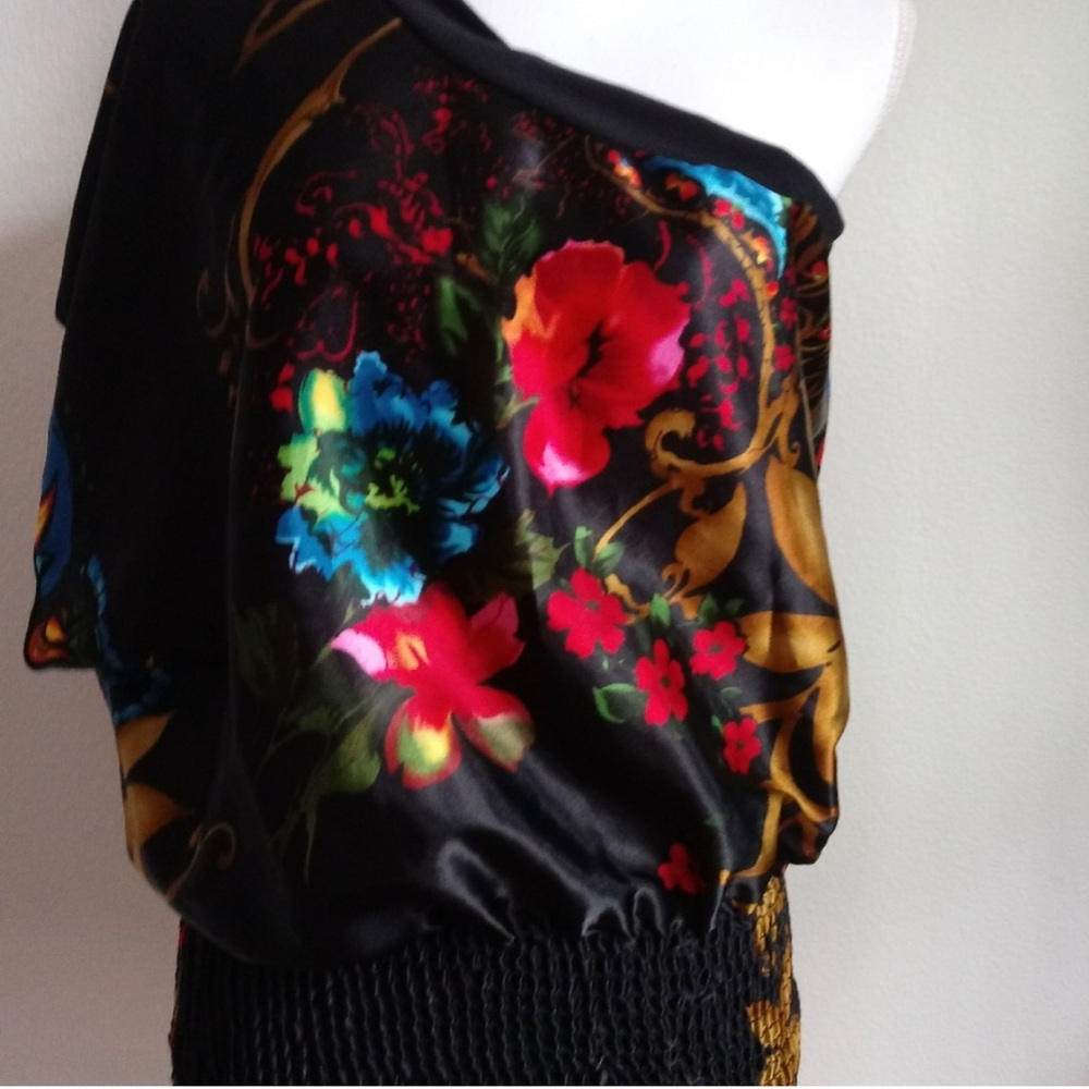Body Central one shoulder satin top. Size M